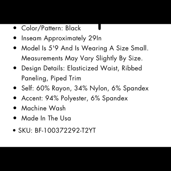 NWT terez ribbed ponte pant legging - Picture 4 of 10